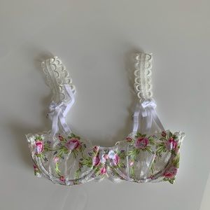 For Love & Lemons Summer Roses Underwire Bra